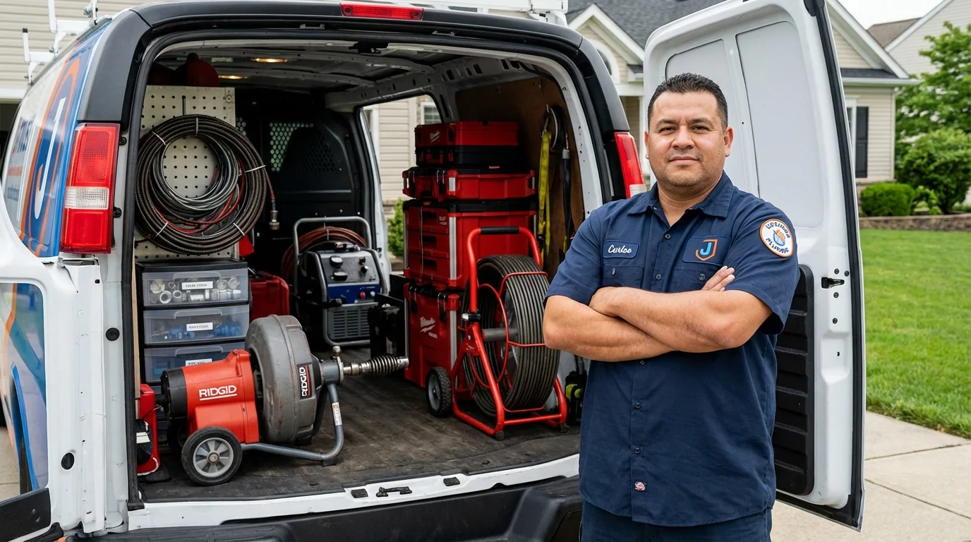 Professional drain cleaning equipment and Johns Plumbing LLC plumber in Gunnison