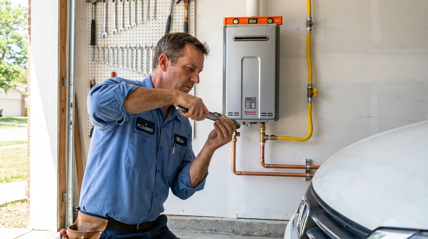 Tankless water heater installation by a Johns Plumbing LLC plumber in Gunnison